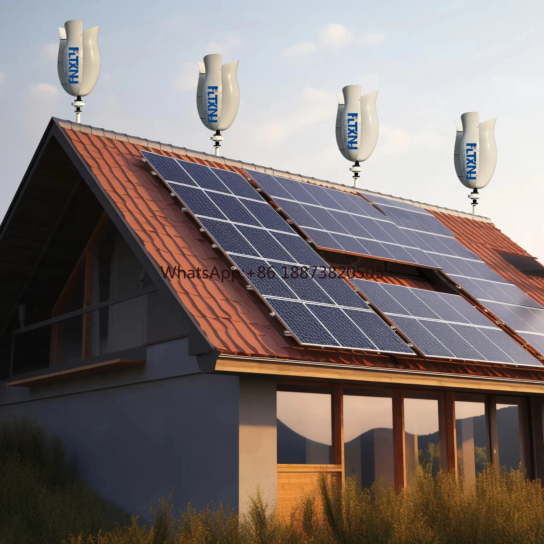 

Rose 2KW Vertical Axis wind turbine 2kw vertical wind generator