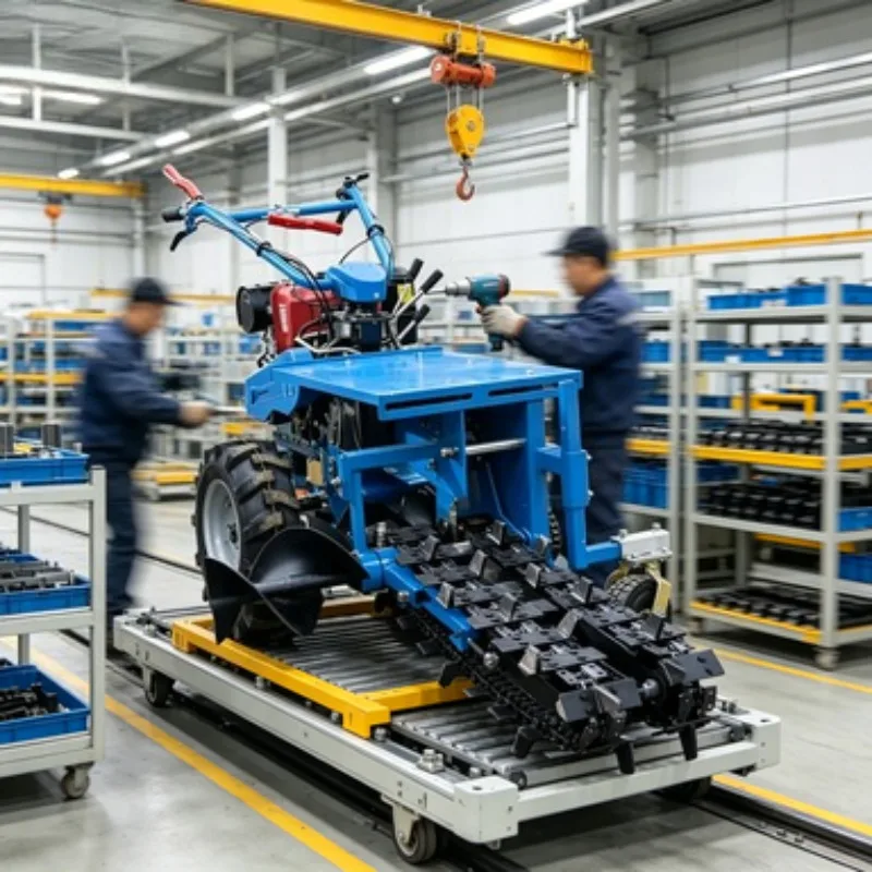 Versatile Mini Walk-Behind Trencher Professional Hand-Operated Chain Trencher Selfpropelled Chain Digger Agricultural  Trencher