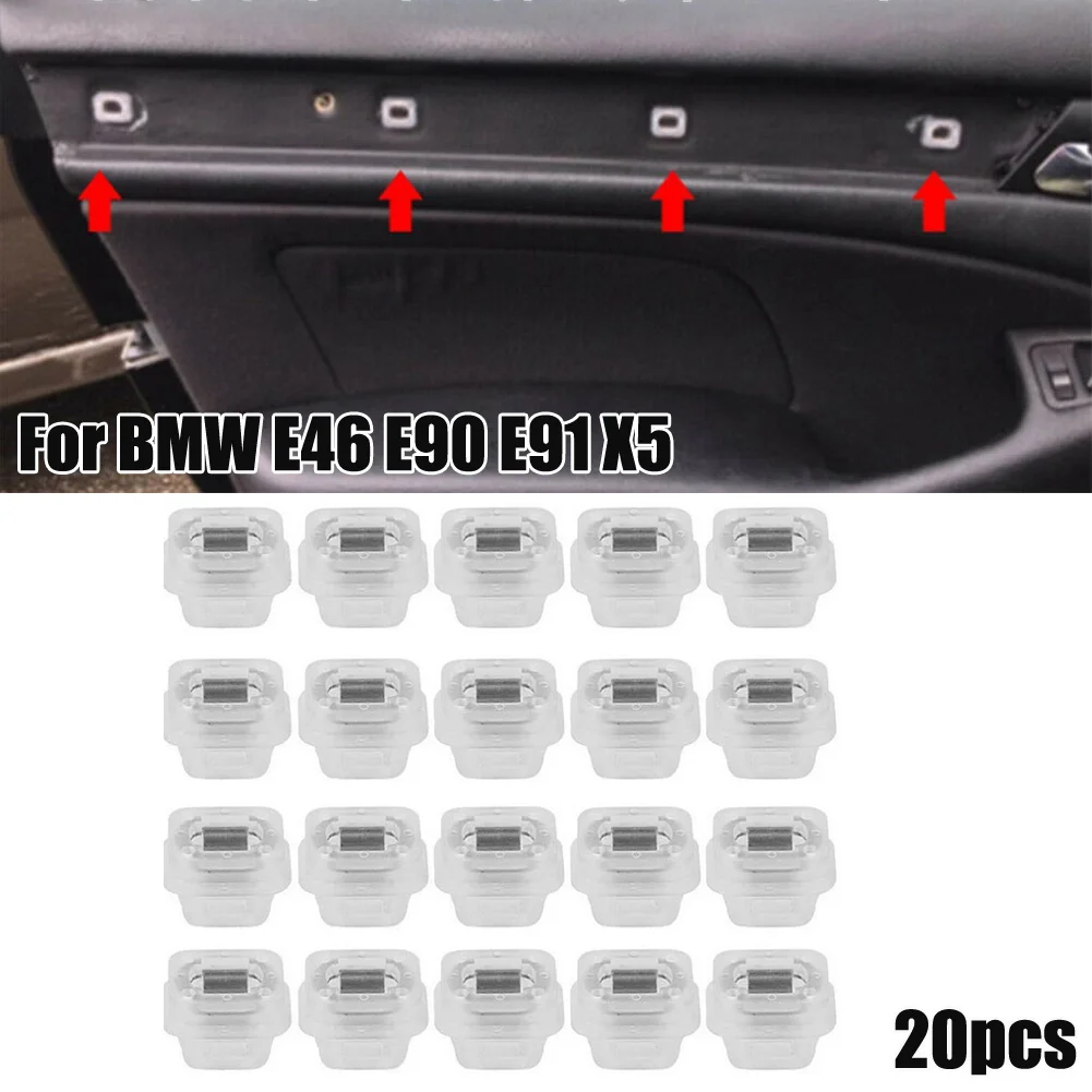 20PCS Interior Trim Moulding Clip Door Retainer For BMW E92 E90 E91 328i 335i 323Ci Conv 328Ci 330i 325i E46 325Xi 328i Car A