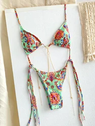 ZRTAK Swimsuit Women Rings Biquini Sexy Bikinis Micro Thongs Bathing Suit Bandage Beachwear Swimwear Two Piece Bikini Sets
