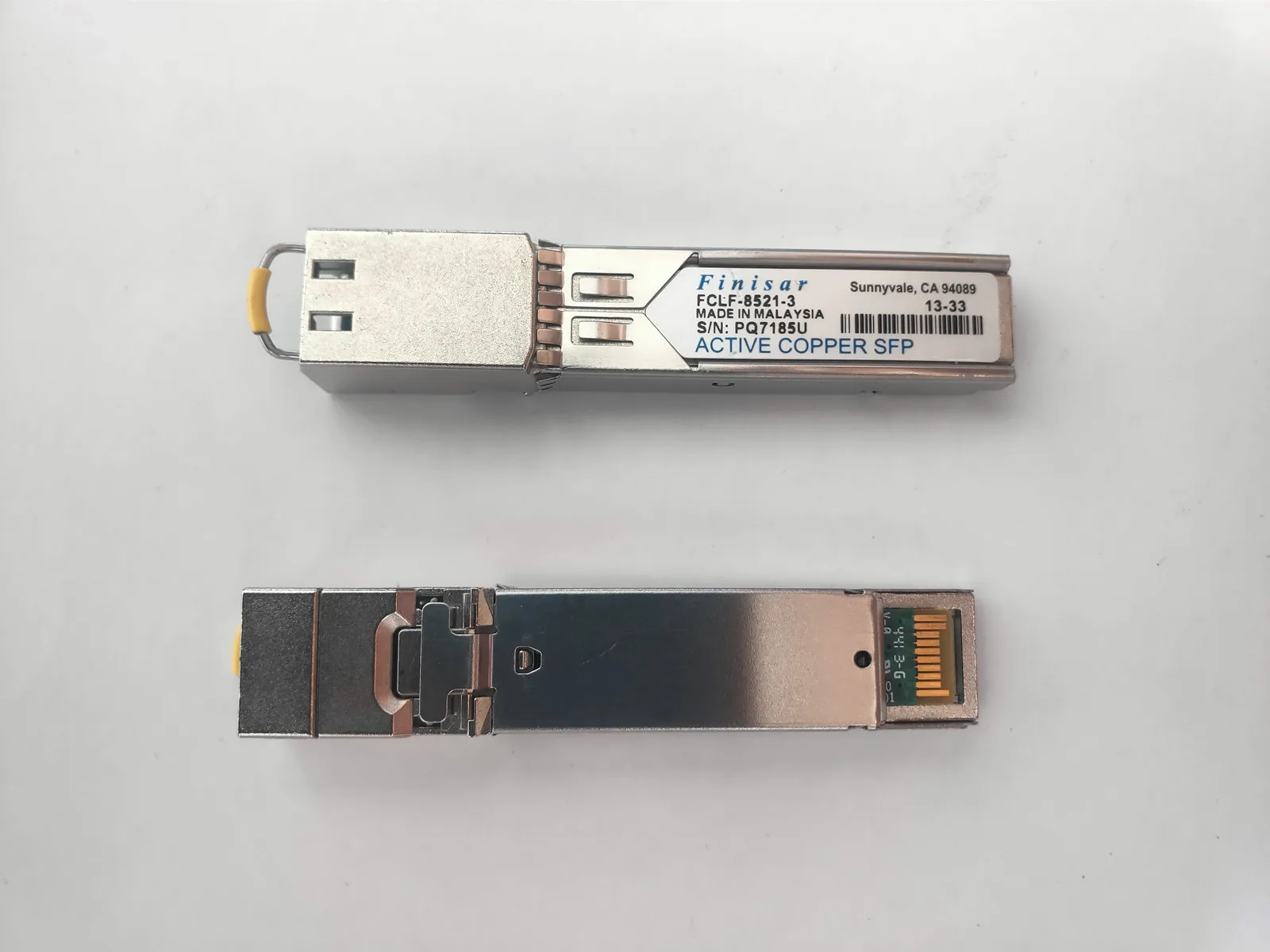 

FINISAR Gigabit Ethernet/FCLF-8521-3 1.25G SFP RJ45 1000 Mbit/s RJ45 port Optical Fiber Module/SFP TO RJ45 Transceiver