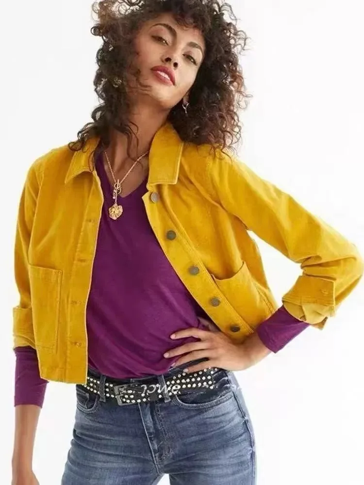 

Foreign trade Spain original single denim jacket, heavy-duty embroidery and patchwork short jacket