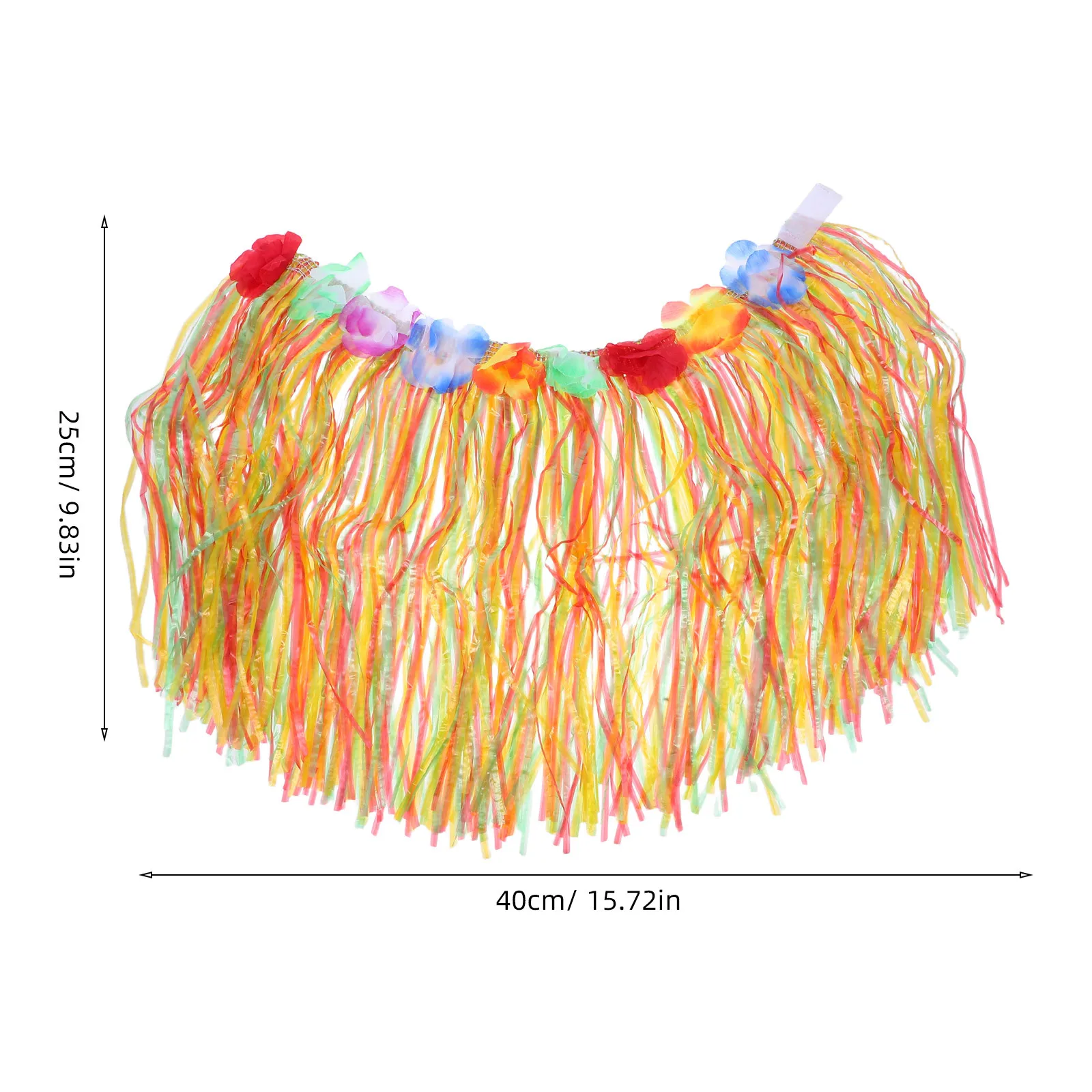 4 قطع 1 مجموعة أطفال تنورة هاواي مجموعة ملونة لواو زي حولا ملابس حفلات الرقص - لوازم الحفلات موضوع هاواي، لعب الأدوار #2