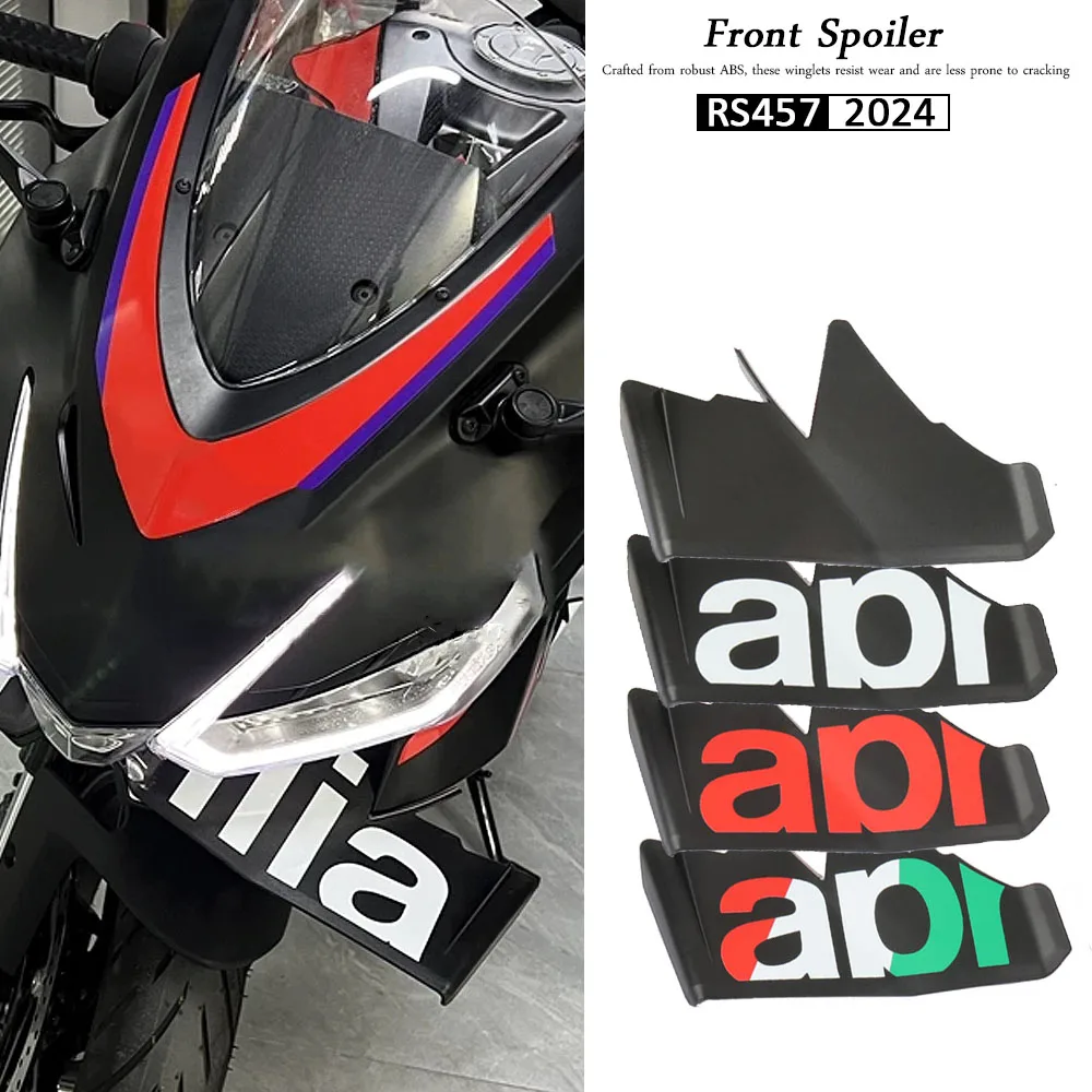 

Motorcycle Accessories Parts Logo ABS Front Fairing Winglets Aerodynamic Guard Spoiler Kit For Aprilia RS 457 RS457 rs457 2024