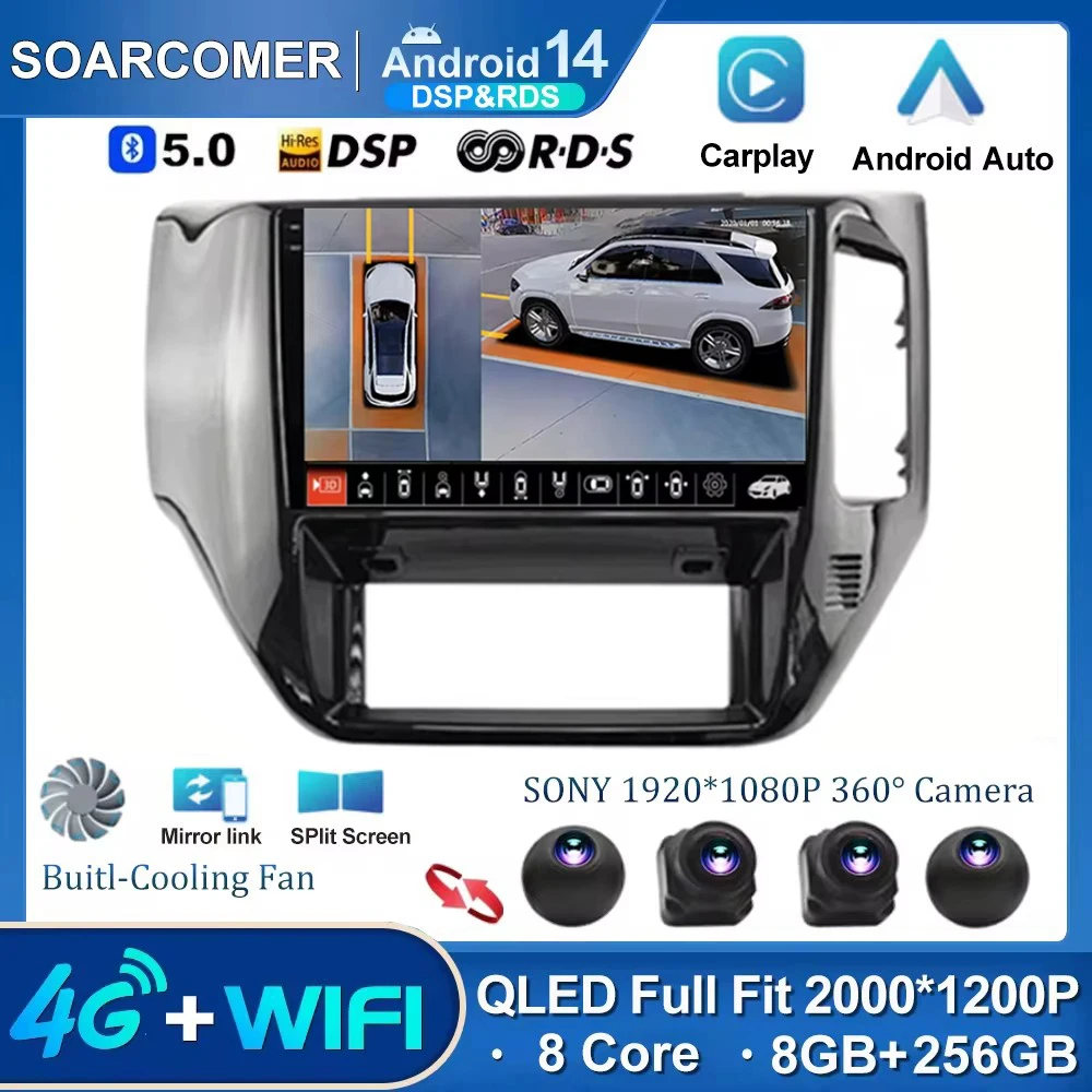 

DSP IPS Android 14 Car Radio For Nissan Patrol 2004- 2021 RHD Stereo Navigation Carplay Multimedia BT Video Player 2Din NO DVD