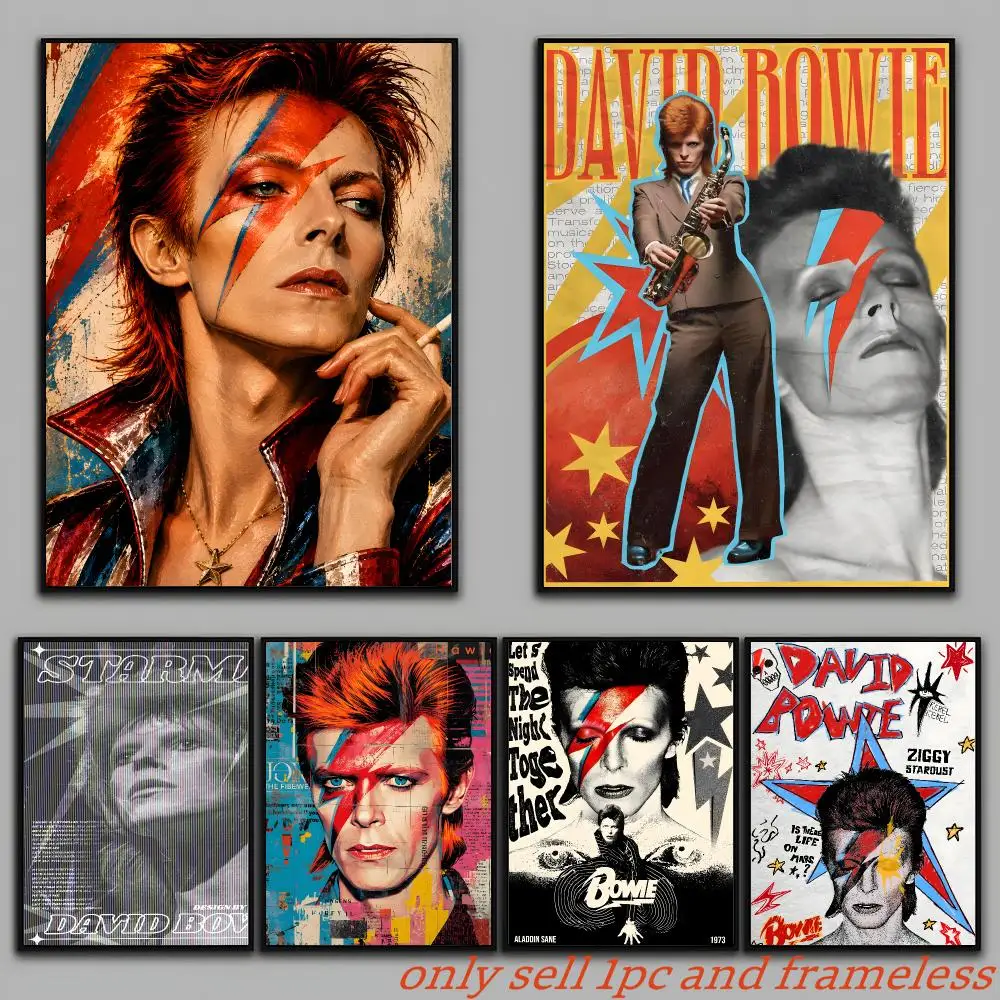 David Bowie Singer Poster Painting Prints Wall Art Picture Film Room Home Bar Cafe Decor Home Mural