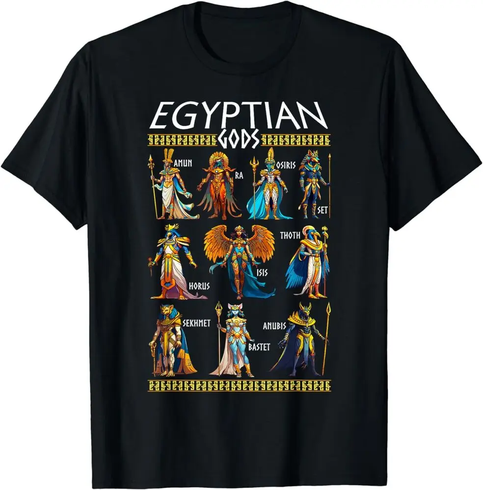 Egyptian Gods Ancient Mythology Pharaoh Anubis Thoth Horus Tee For Men Clothing Women Short Sleeve Tees High Quality 100%Cotton