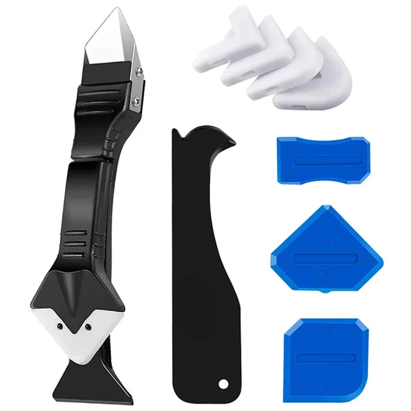 

5 In 1 Silicone Remover Sealant Smooth Scraper Caulk Finisher Grout Kit Tools Floor Mould Removal Hand Tools Set Accessories Hot