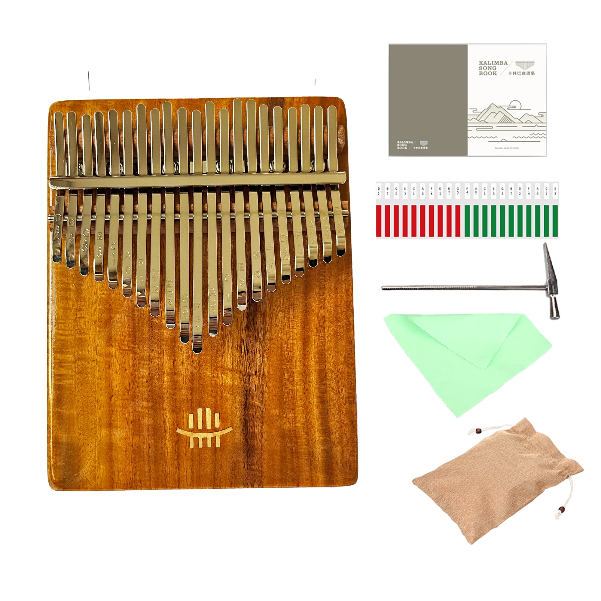 Hluru Professional Gloss Finish Kalimba 17 Key 21 Keys Resonator Thumb Piano Rosewood Finger Piano Box Mbira for Beginner - view 6