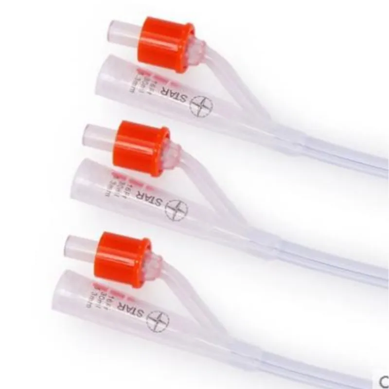 10pcs disposable urinary catheter medical sterilization two way Latex  Catheter urine catheter with soft valve