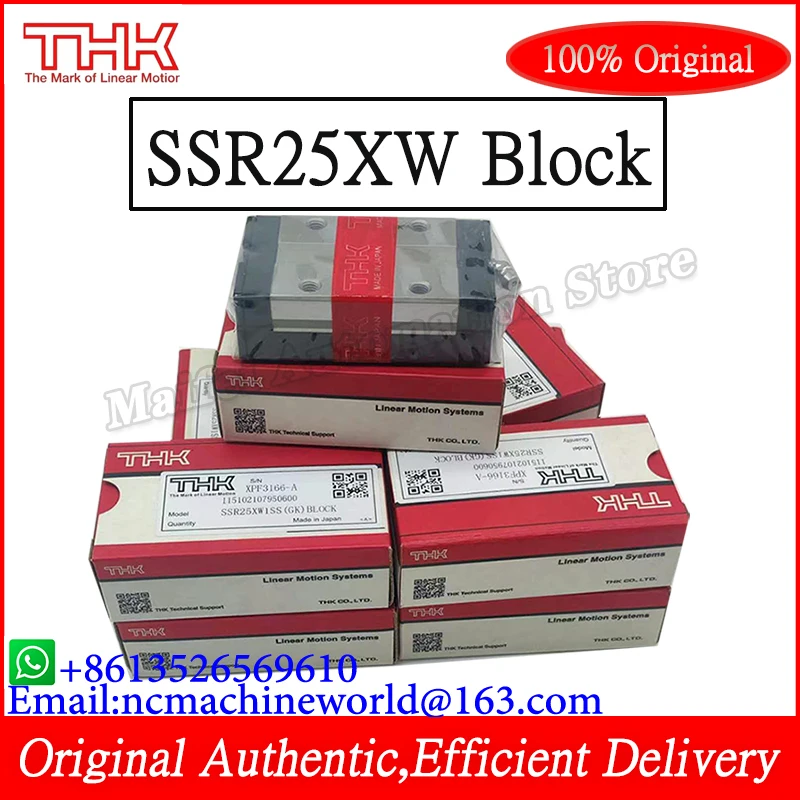 100% Original New THK SSR25XW Block SSR25 SSR25XW1UU SSR25XW1SS Linear Guideway Slider Rail Block For Printing Machine