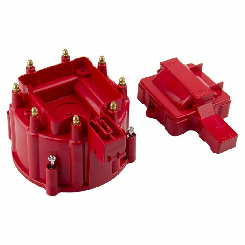 Red Auto Parts Male HEI Distributor Cap Coil And Rotor Kit Replacement For SBC BBC 305 350 454