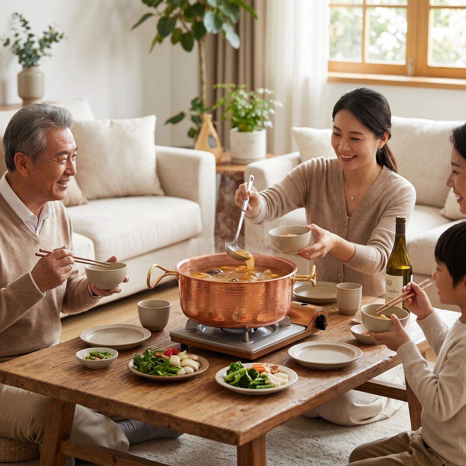 Home Cooking Service - Pentola in Rame con Coperchio, Fondo