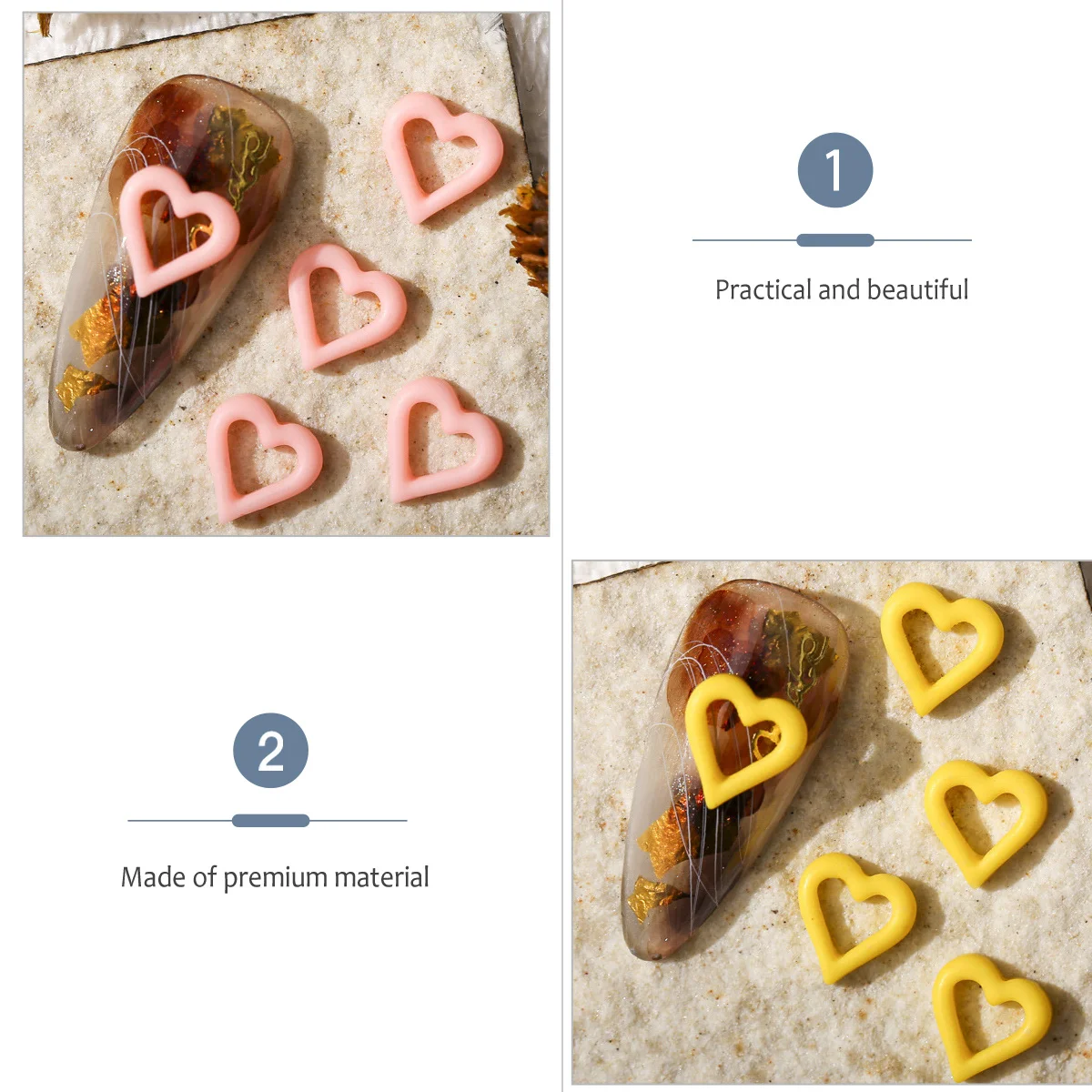 100 قطعة من دلايات الأظافر الصغيرة لعيد الحب في عيد الحب، زينة عيد الحب بالجملة