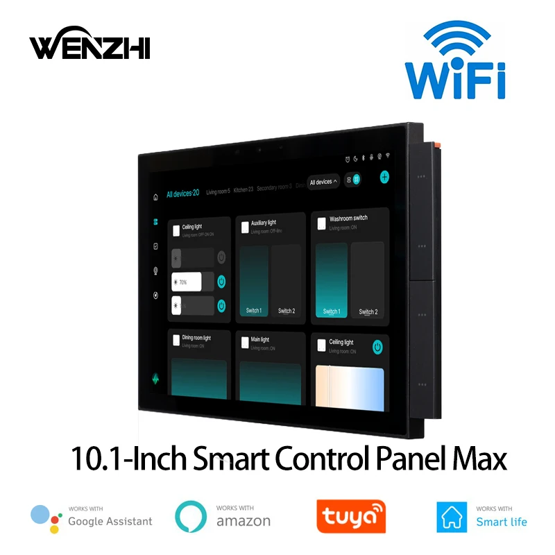 

WiFi Control Panel With 2Gang Switch EU/US Type Build in ZigBee/BLE Hub Scene Screen Tuya Smart Life Home Automation Full System