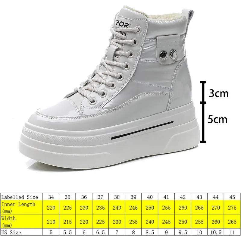 Fujin 8cm Genuine Lesther Autumn Winter Motorcy Ankle Boots Cross Tied Keep Warm Thick Bottom Lace Up Comfy Plush Spring Shoes