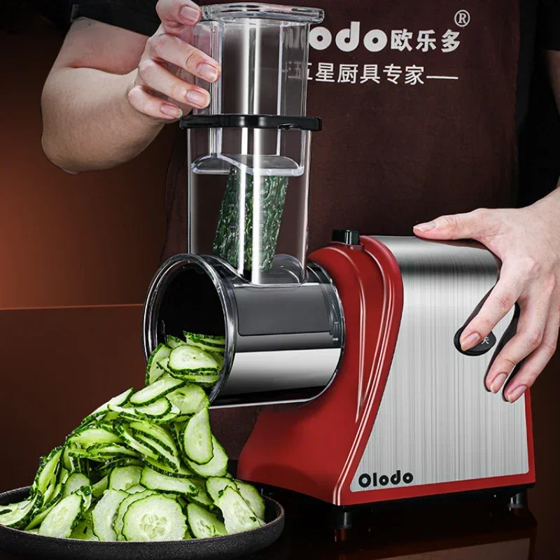 เครื่องหั่นที่ตัดผักไฟฟ้าอเนกประสงค์สำหรับบ้านขนาดเล็กเครื่องหั่นเชิงพาณิชย์เครื่องใช้ในครัว