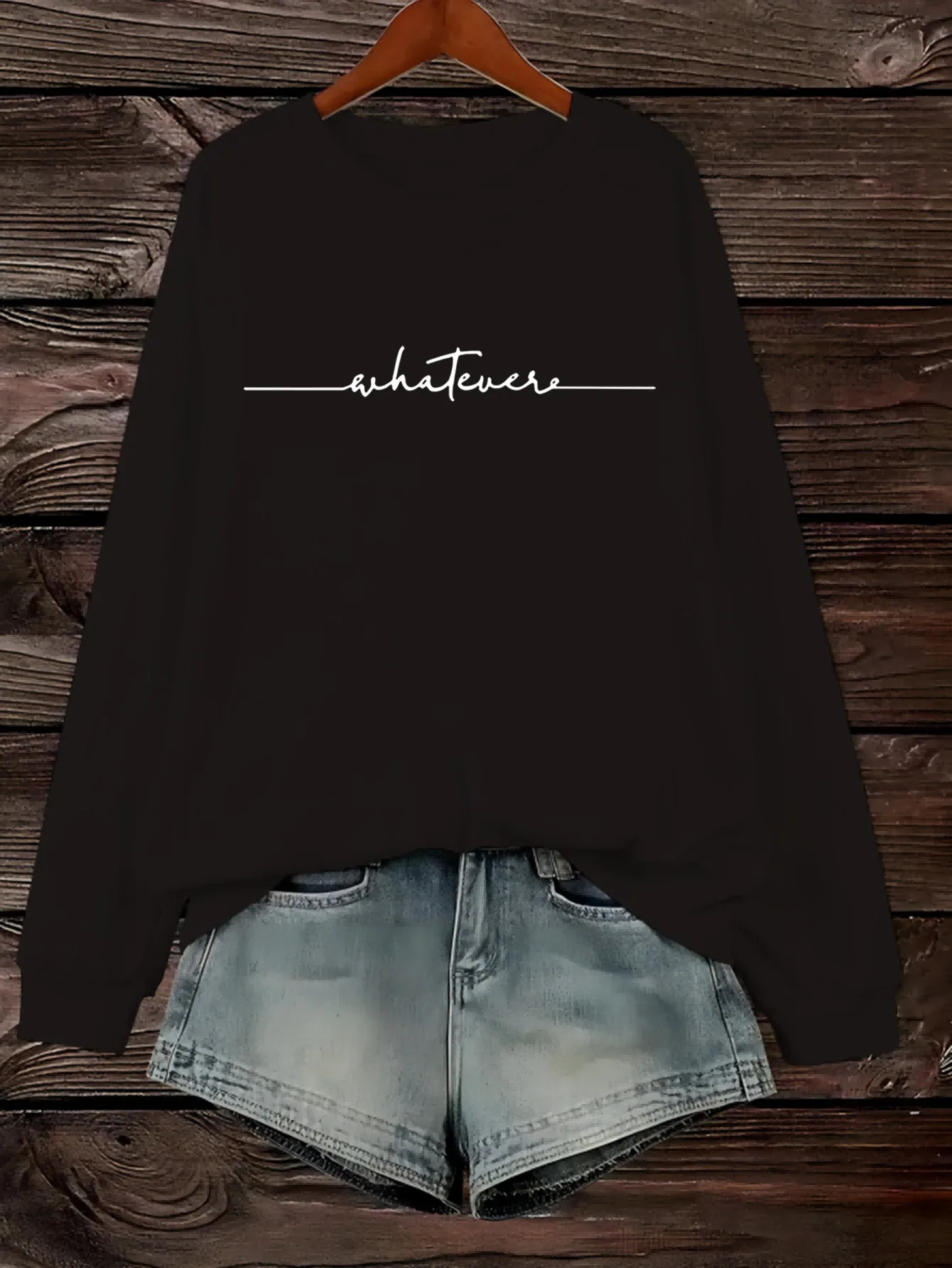 Sudadera informal con estampado de corazón para mujer, diseño geométrico, manga larga, cuello redondo, lavable a máquina, ajuste Regular para otoño