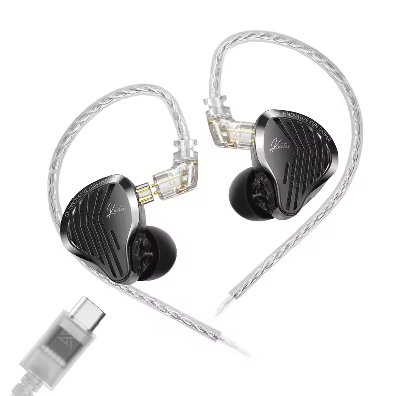 GK KUNTEN Dynamic Drive Headphones HIFI Heavy Bass Earbuds Sports Metal Headphones Detachable Headphones 2PIN KZ Zenith EDX - Image 7