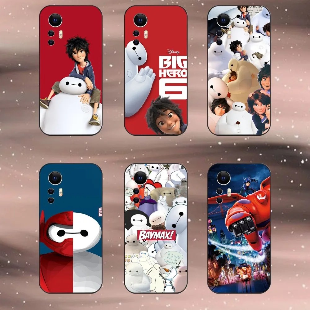 Big Hero 6 Baymax Phone Case For Xiaomi 11 Redmi Note 11 5G 8T 9A 9 10T Note8Pro Note9 12SUltra Black Case