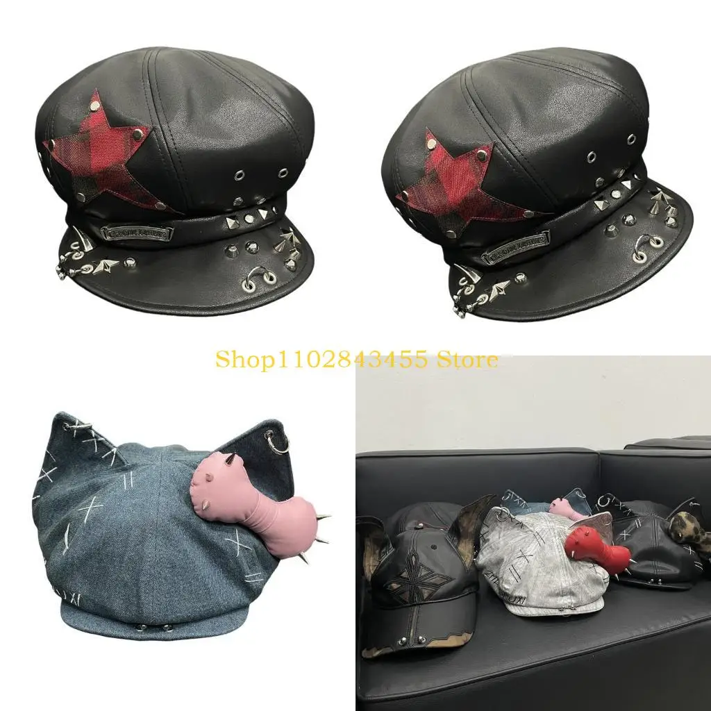 

49MC Fashion Dog Ear Baseball Hat for Adult Unisex Popular Cool Casquettes Hat Outdoor Sun Caps Casual Wear Hiphop Dance Hat