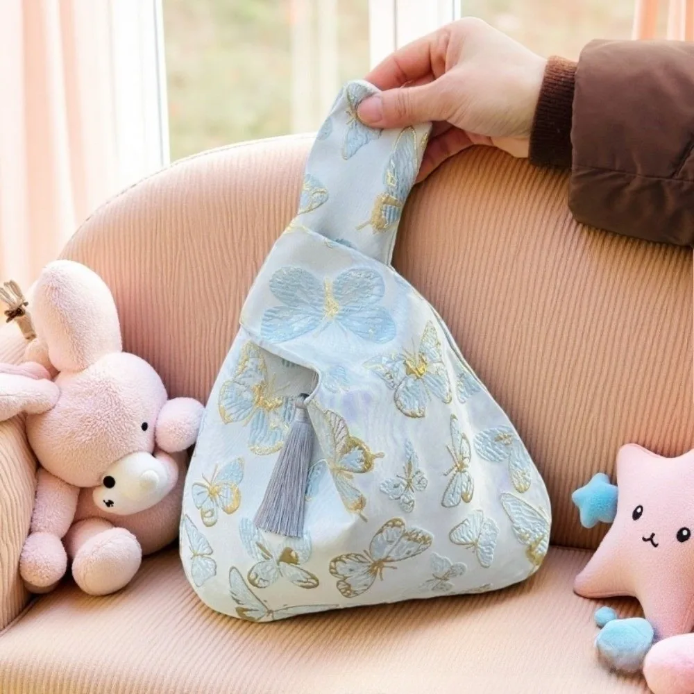 Portable Lightweight New Chinese Style Handbag Elegant Look Soft Texture Gift Bag Multifunctional Small Item Pouch