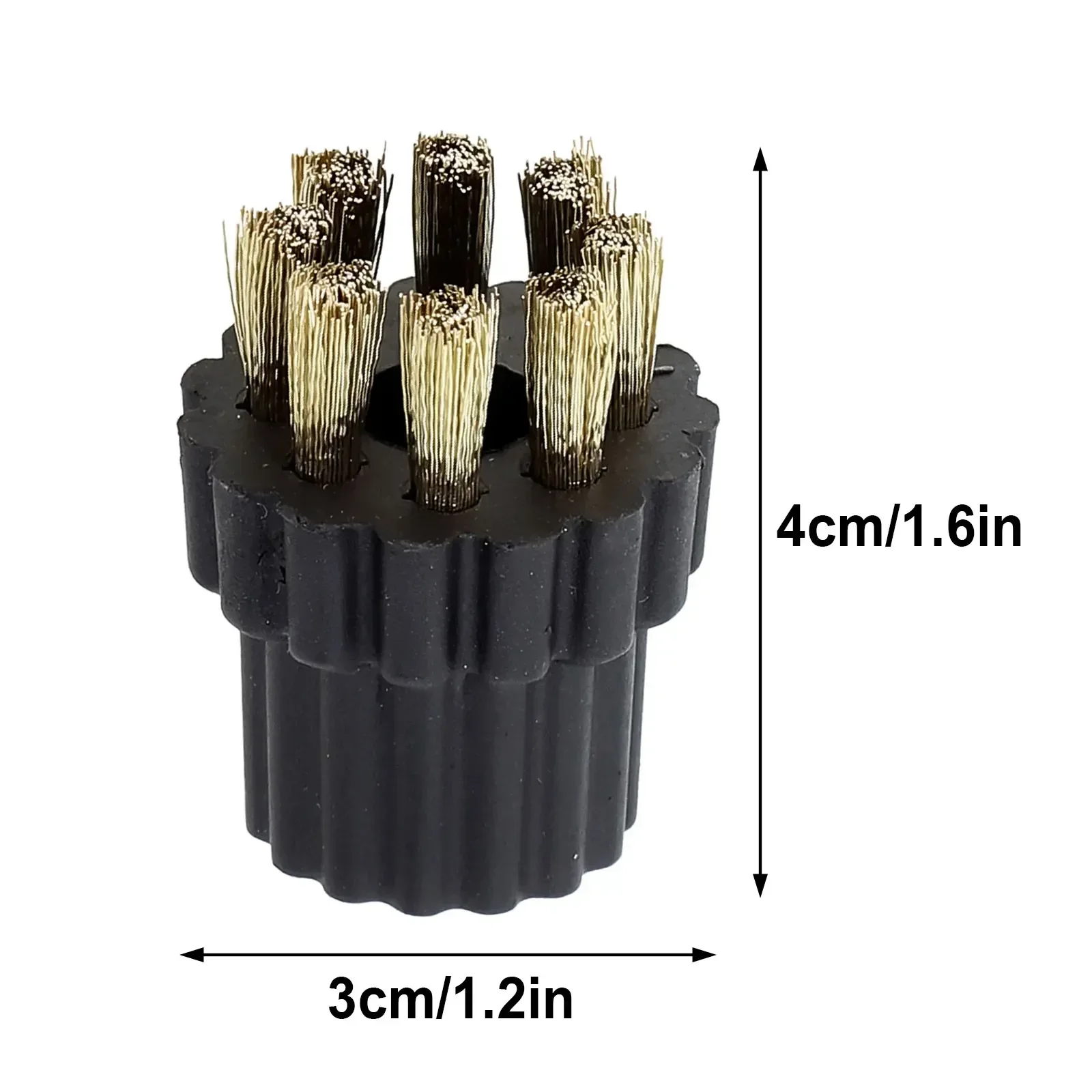 Kepala sikat kuningan, 2 buah kepala uap cocok untuk pel uap pembersih suku cadang Aksesori pengganti pembersih rumah tangga