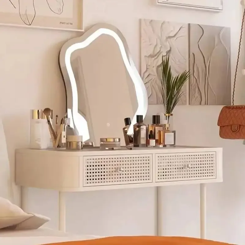 تصاميم تخزين دولاب الزينة الحديد بسيط الحديثة الأبيض دولاب الزينة ماكياج فاخر رخيصة Coiffeuse دي Chambre أثاث المنزل