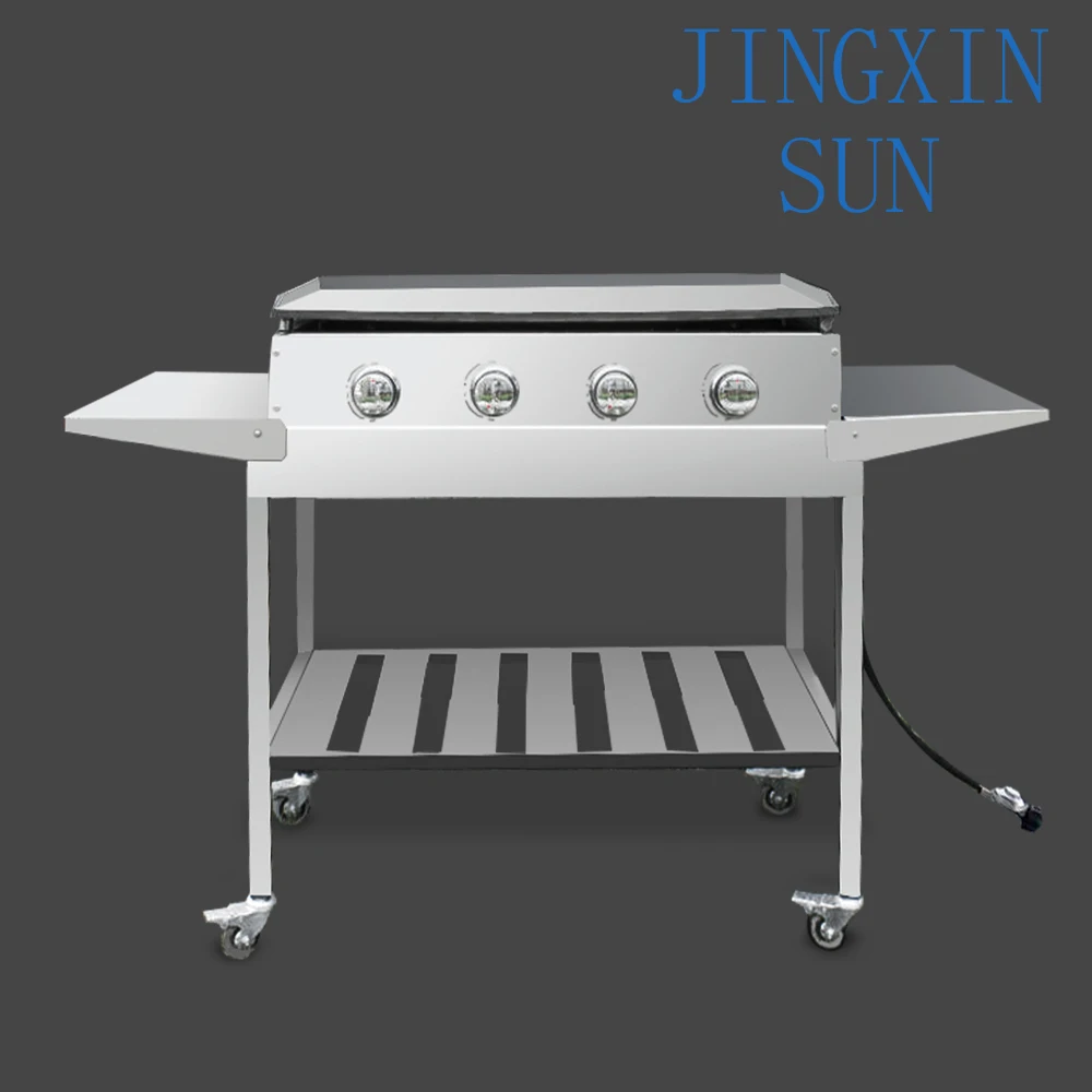 Custom Silver Gas BBQ Burners Detachable Gas Lid for Outdoor Kitchen Grill Natural Gas BBQ Grill for Home Garden Patio