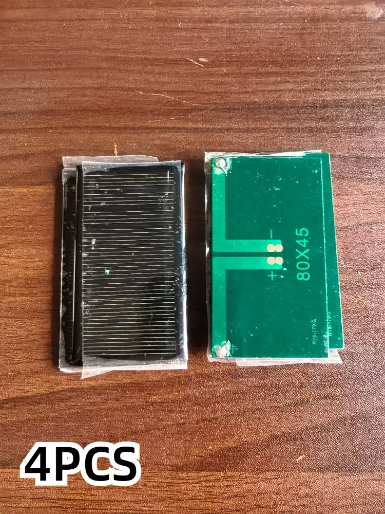 Portable DIY Solar Panel 1PCS‑4PCS 5V 80MA 0.4W 80x45mm Single Crystal Epoxy Solar Cell Module For Battery Charging Cell Phone