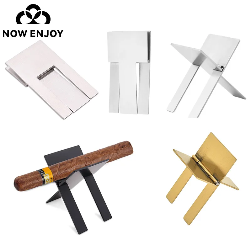 NOW ENJOY 2026 Foldable Cigar Holder Stand Rack Pocket Cigar Display Rack Bracket Cigar Smoking Tool