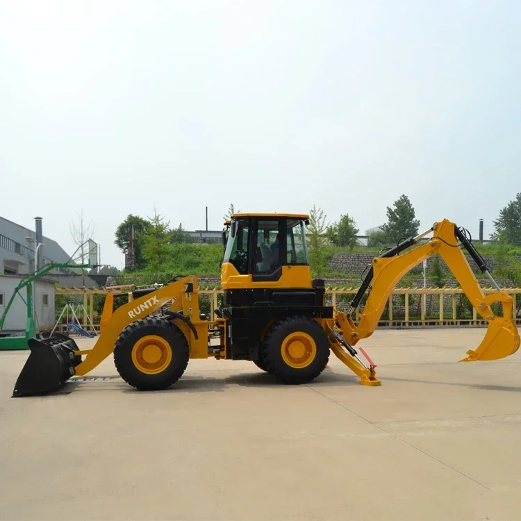 China Factory Epa Engine Wheel Loader Mini Backhoe Excavator Loader 4x4 Backhoe Loader For Sale