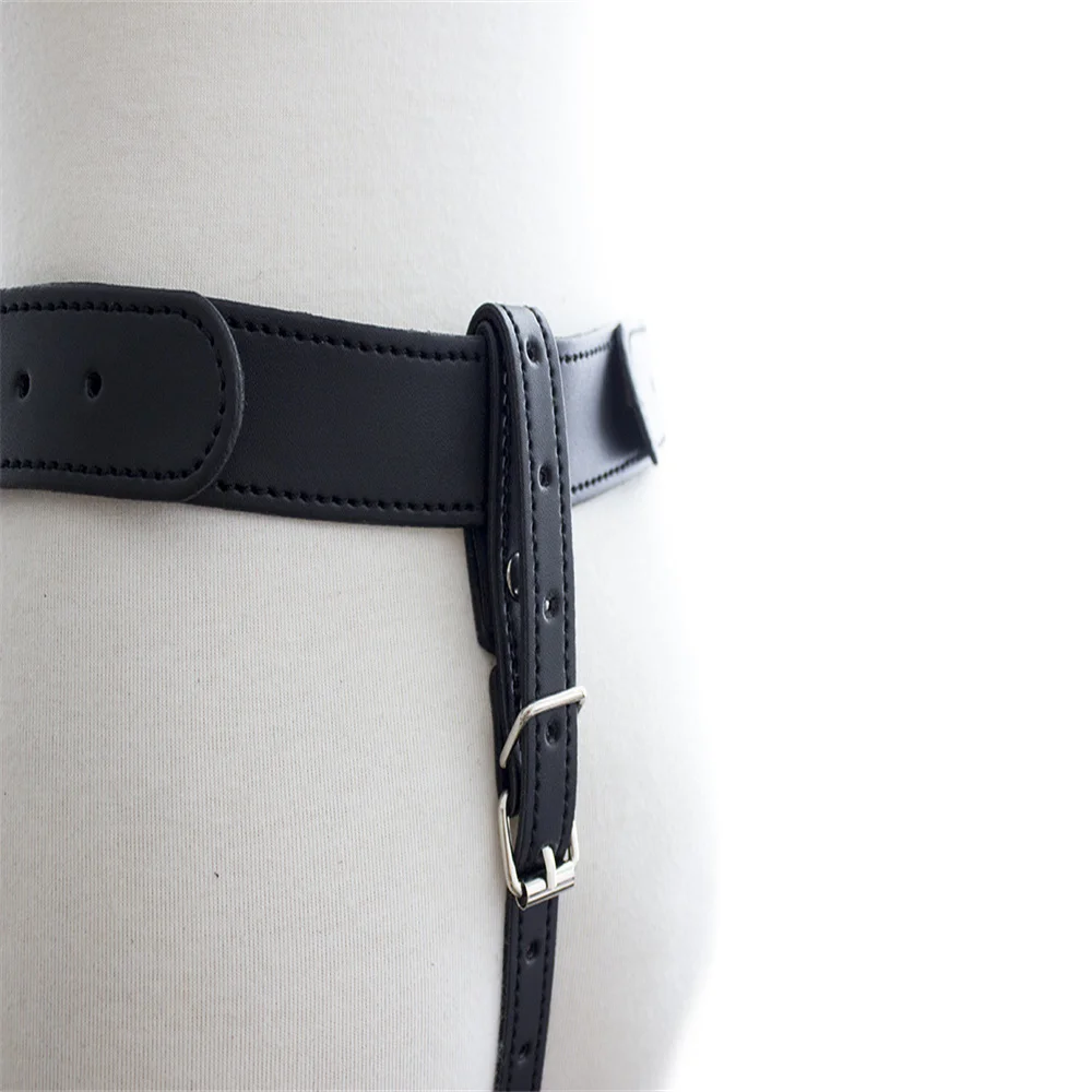 Sexy Leather Panties Bondage Strapon Chastity Pants With Penis Dildo Set Body Harness Couples Flirting JoinJJtoy