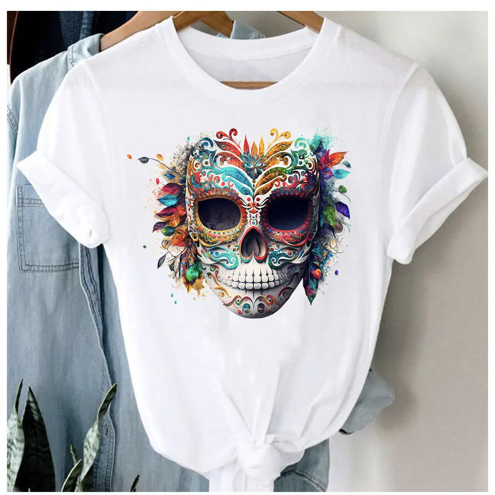 Clothes Decals Mexican Day Of The Dead Colored Skulls Iron On Patches For Clothes Heat Transfer For Clothing Stickers Diy Decor