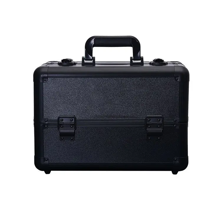 2024 New Professional Makeup Box Aluminum Alloy Make Up Organizer Women Cosmetic Case Travel Large Capacity Suitcase Bag