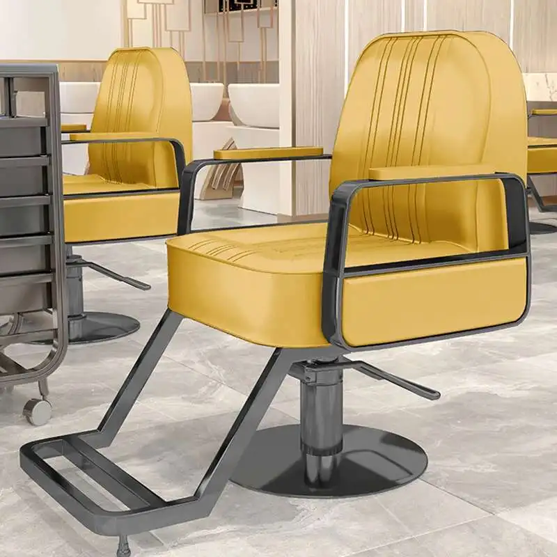 

Professional Barber Chairs Makeup Swivel Aesthetic Chair Ergonomic Stylist Manicure Metal Silla Barberia Beauty Salon Furniture