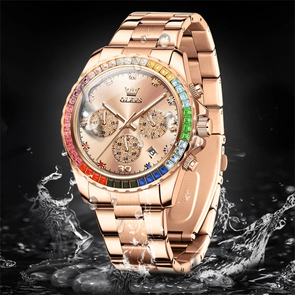 

OLEVS 3653 женские часы элегантные роскошные кварцевые часы весы водостойкие светящиеся автоматические часы с датой женские часы с луной подарки оригинальные