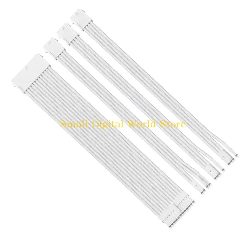 77UB 18AWG Power Extension Cable Set, SoftBraiding, 1x24Pin, 1x8Pin CPU, 2x8Pin PCIe with Combs for Easy Management, 30cm