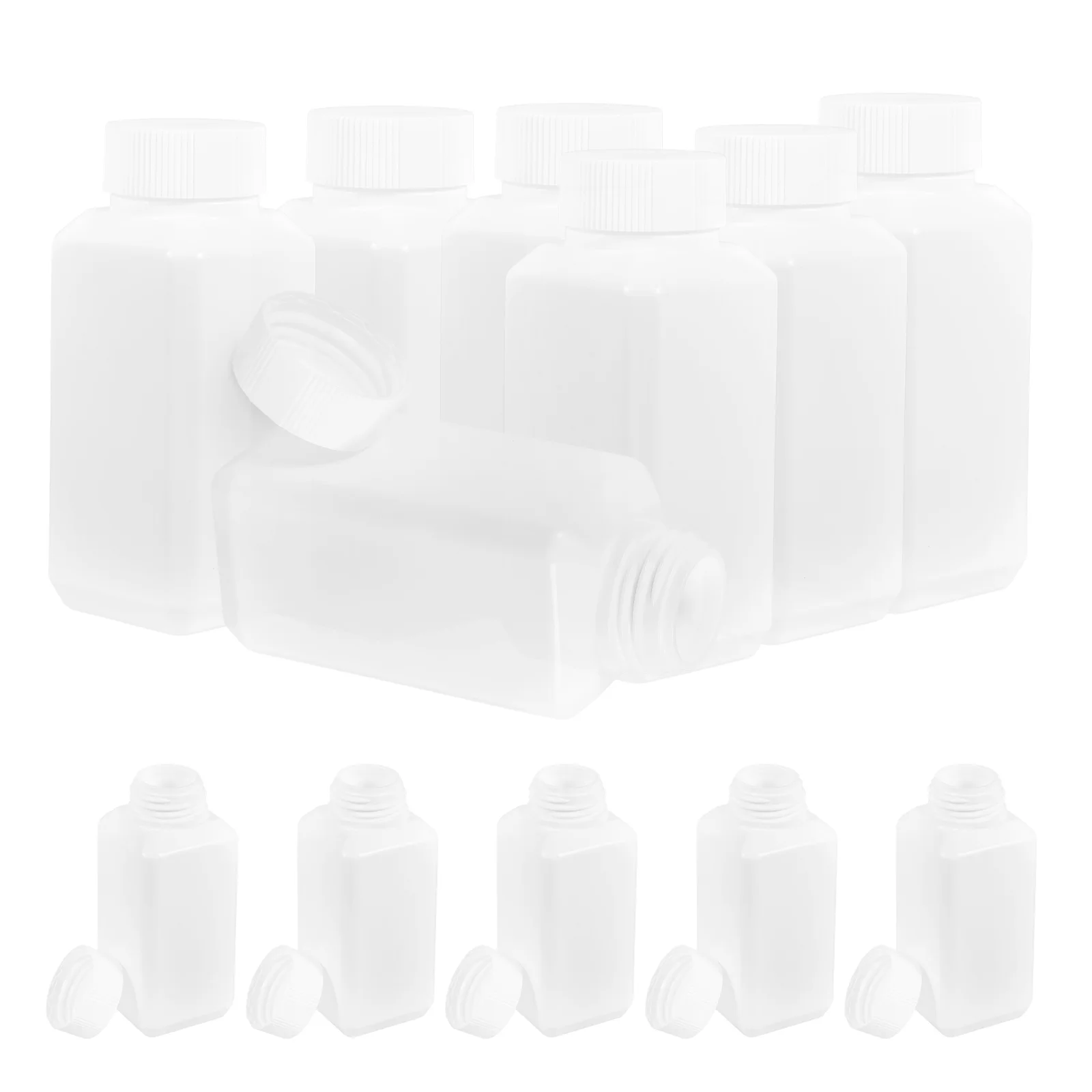 12 Pcs Sealed Bottle Small Bottles Sample Reagent Container Big Mouth Empty Water Hdpe for Liquid