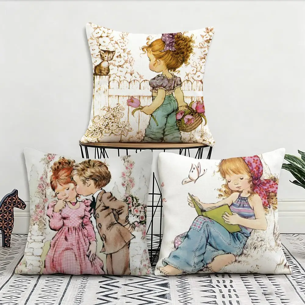 S-Sarah Kay Cushion Cover Cushion Cover, Office Sofa Pillow Cover, Outdoor Camping Hug Pillow Cover