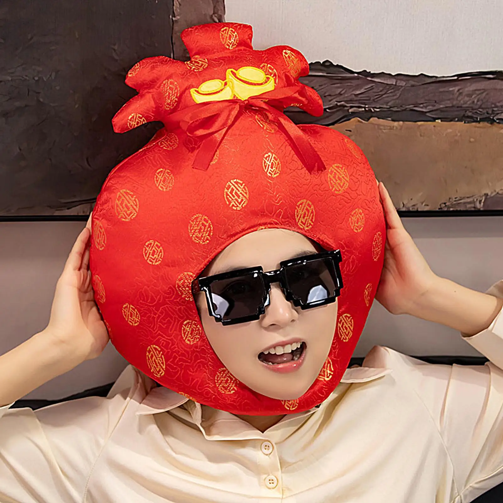 

Costume Hats Cute Plush Head Cover Role-Play Headpiece Photo Prop Hat for Stage Celebrations Events Party Holiday Halloween