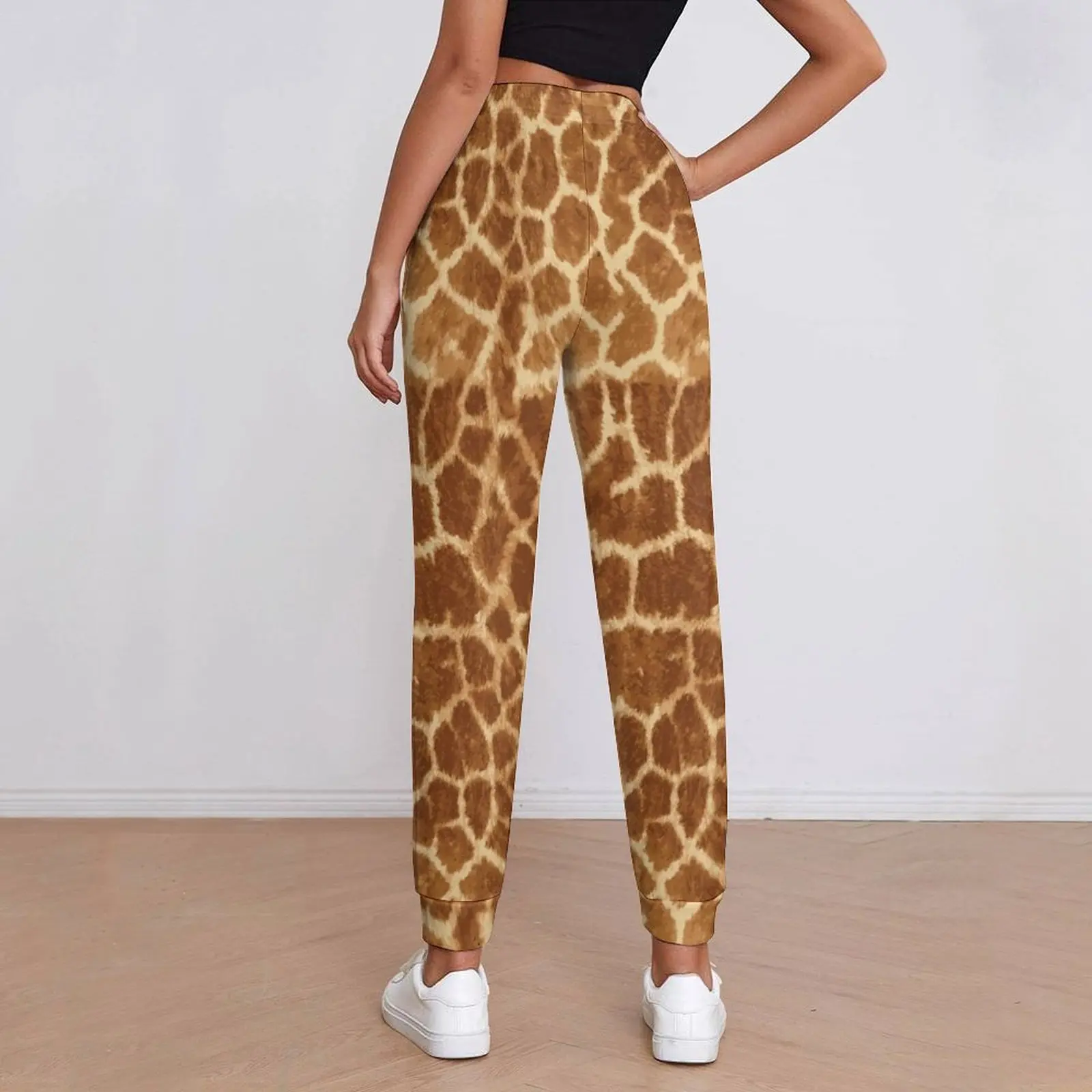 Giraffe Skin Print Baggy Pants Spring Animal Art Classic Sweatpants Female Y2K Graphic Trousers Big Size