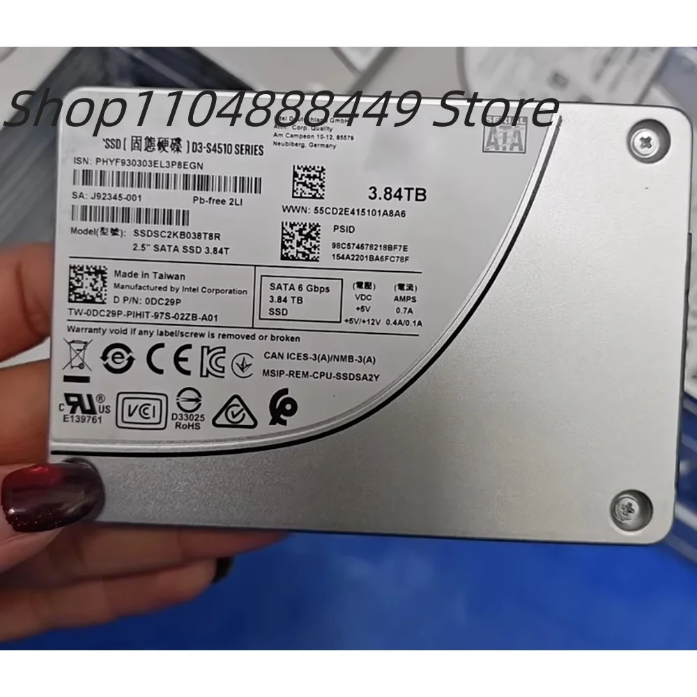 

S4510 3.84T SATA SSD SSDSC2KB038T8R ,Have use time