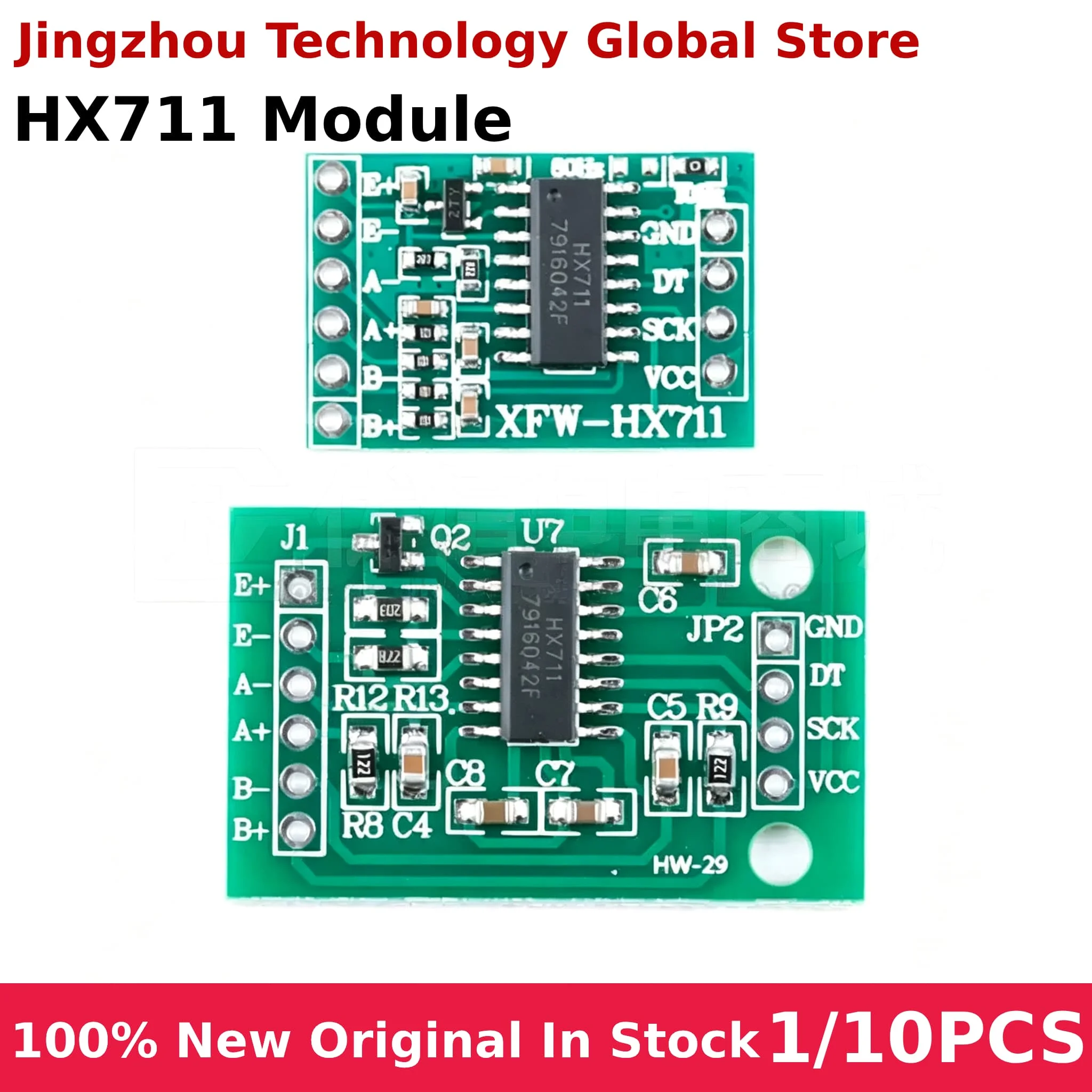 1/10PCS HX711 AD Serial Port Module Single-Chip Electronic Scale Weighing Sensor 24-Bit Precision Pressure Sensor Wholesale