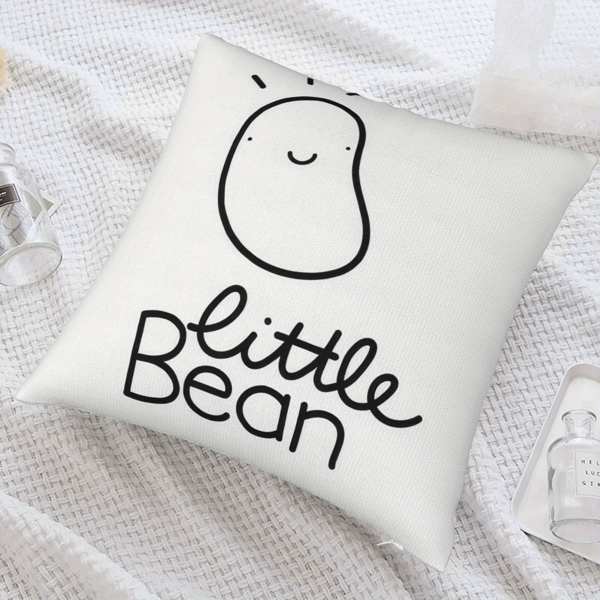 1pc Little Bean Pillowcase - Double-sided Cute and Cheerful 