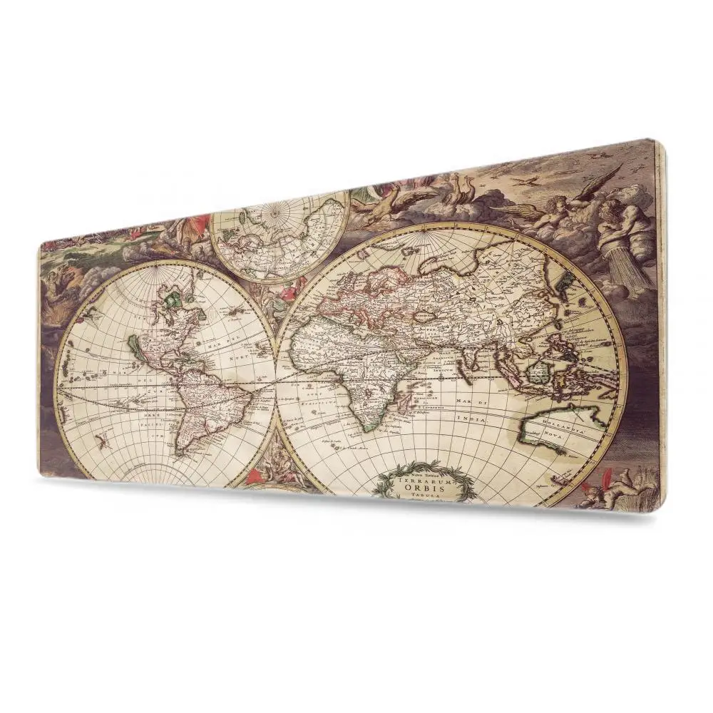 Mouse Pad Retro navigation old Map Art Desk Mouse Pad Cute HD Desk Pad Extended Gaming Keyboard Mats Large XXL Gamer Mousepad