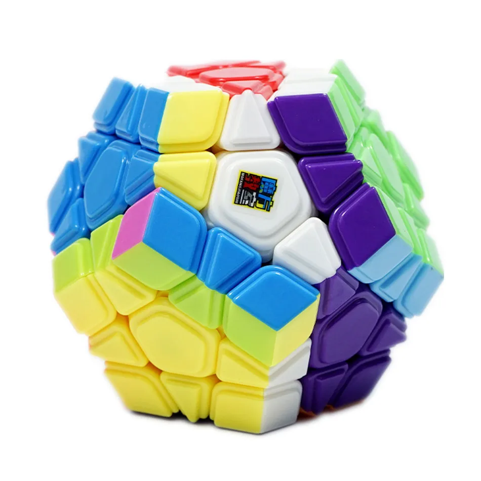 Moyu meilong convexo megaminx cubo 3x3 stickerless megaminxeds 12 disse megaminx cubo mágico brinquedo do enigma educacional