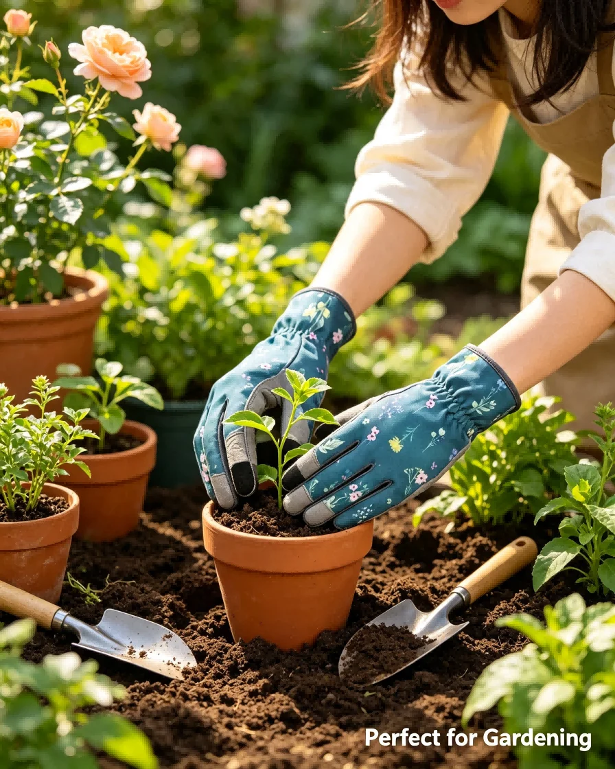 Breathable microfiber gardening gloves offering puncture resistance and secure fit for consistent performance in outdoor work