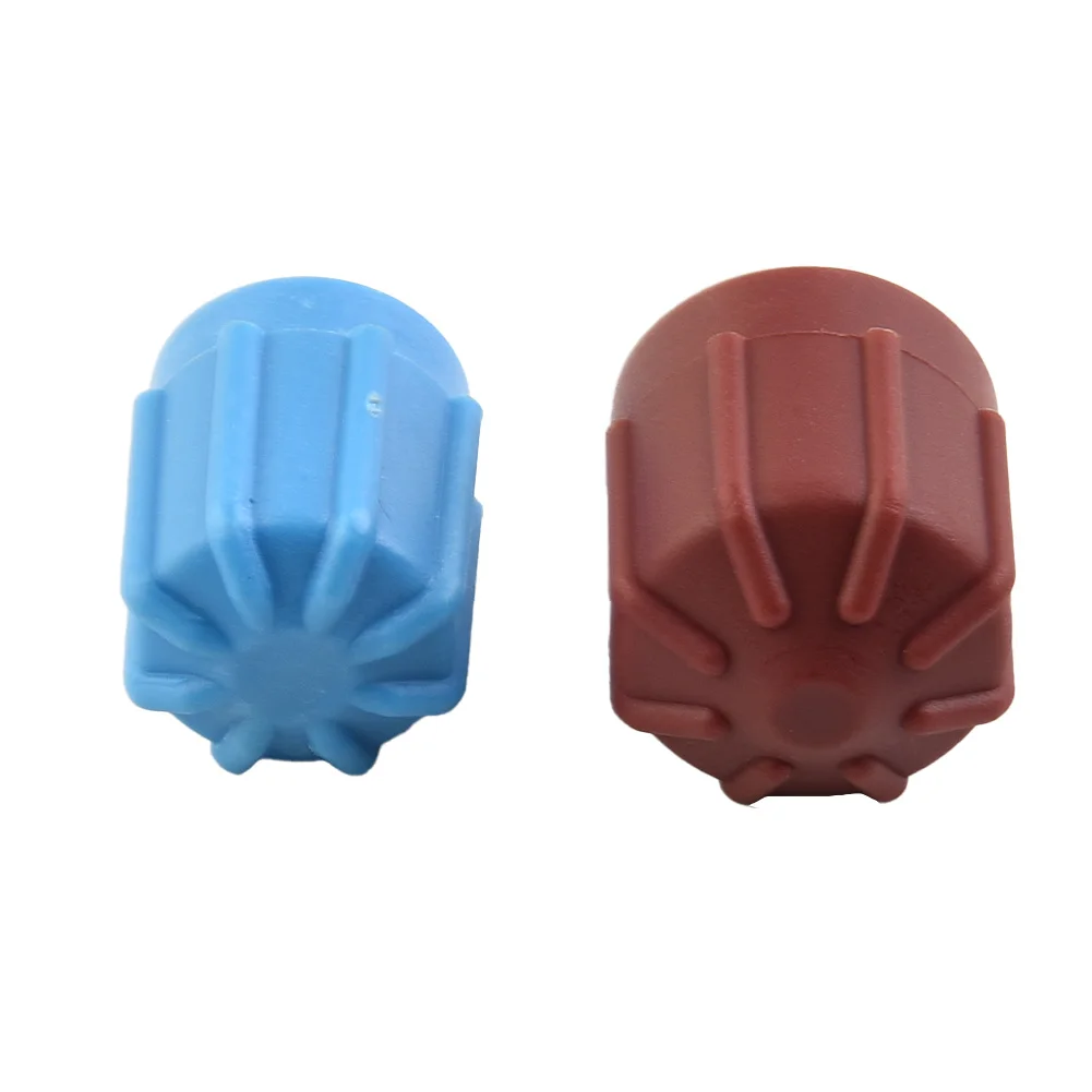 2Pcs Auto A/C Valve Cap Valve High/Low Voltage R134A Car Air Conditioning Protection Cap Valve Dust Cap Lid Refries Leak Proof