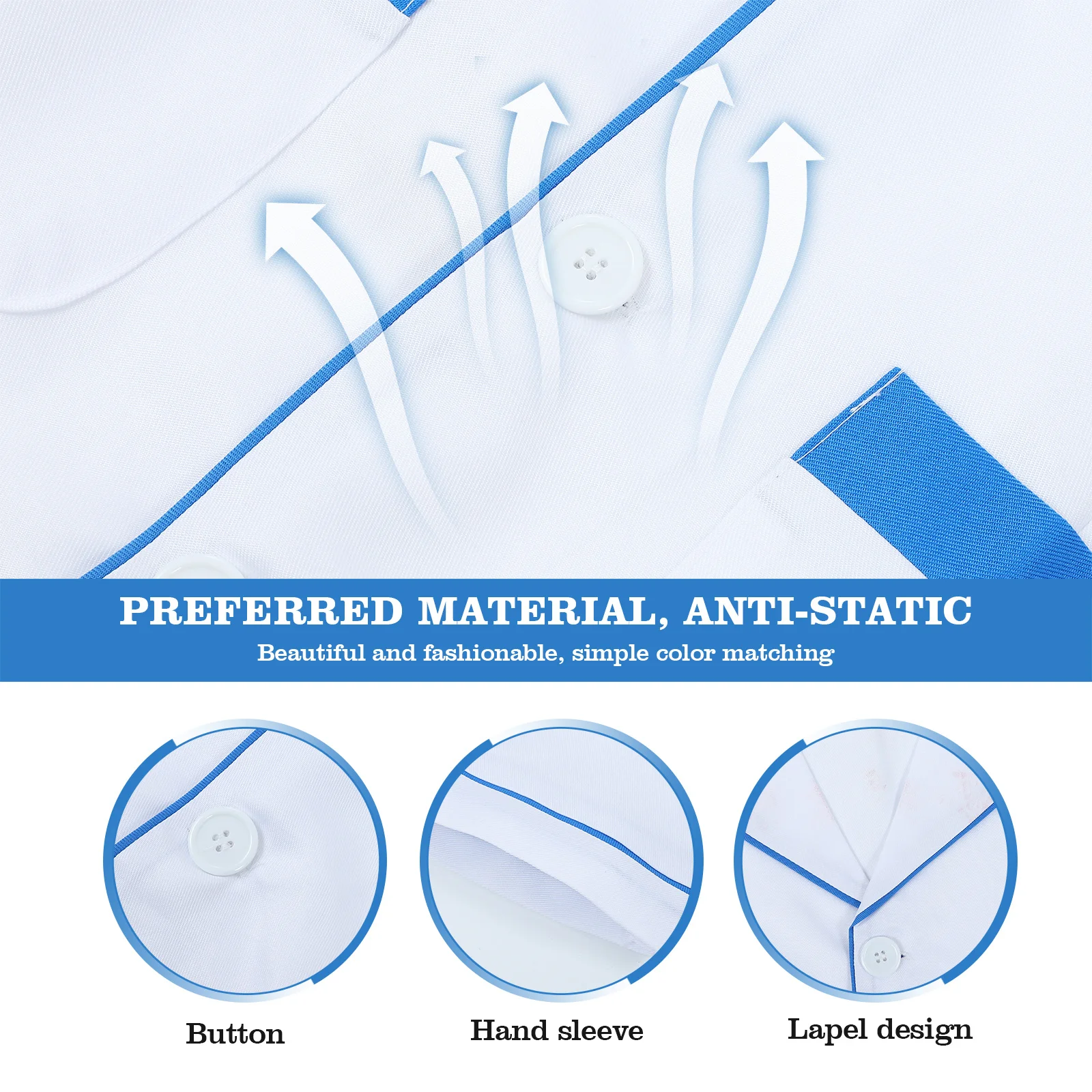 미용실 드레스 가볍고 통기성 좋은 헤어 스타일리스트 작업복 이발소 유니폼 미용사 의상